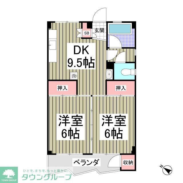 【松戸市稔台のマンションの間取り】