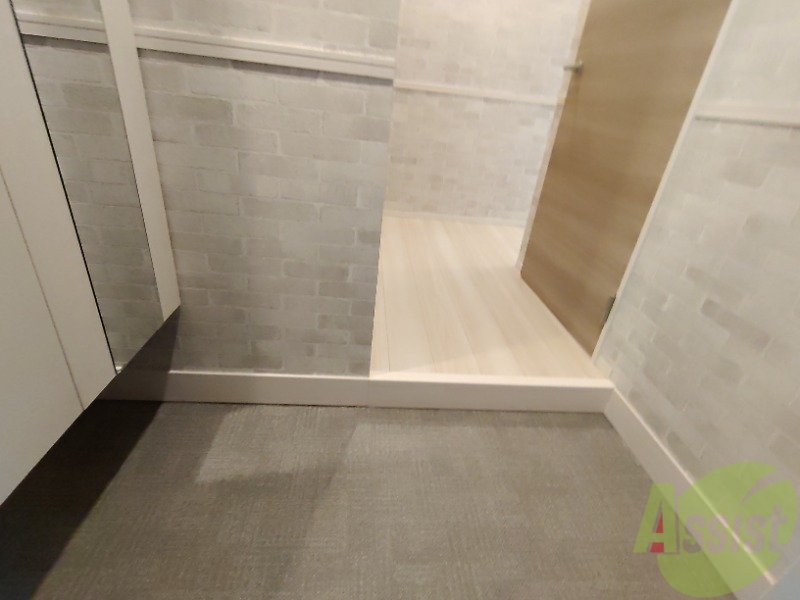 玄関　玄関からの様子になります。広々としており靴の着脱がしやすそう