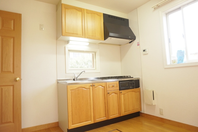 キッチン　システムキッチン２口ガスコンログリル付！