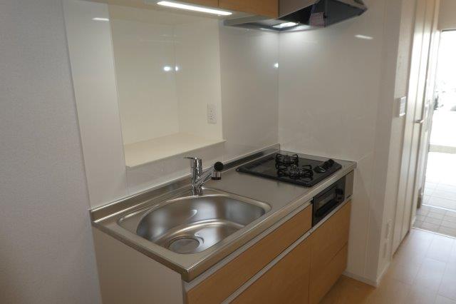 キッチン　２口ガスコンロ付きシステムキッチン