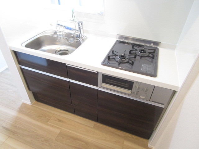 キッチン　★グリル付きガス２口システムキッチン★