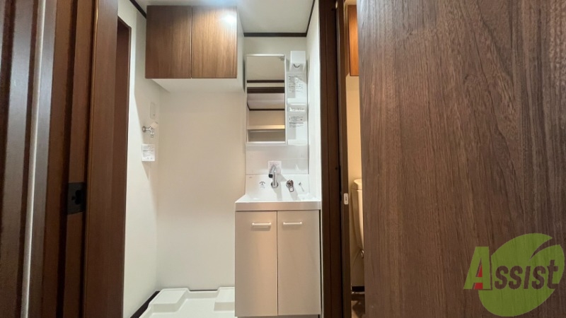 洗面設備　洗面台です。独立しているので準備がしやすそうです。