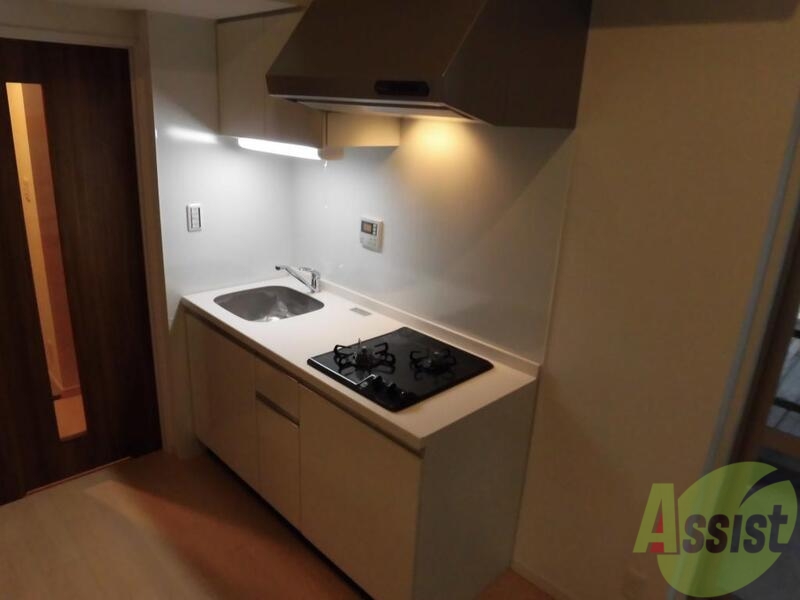 キッチン　２口ガスシステムキッチン対応