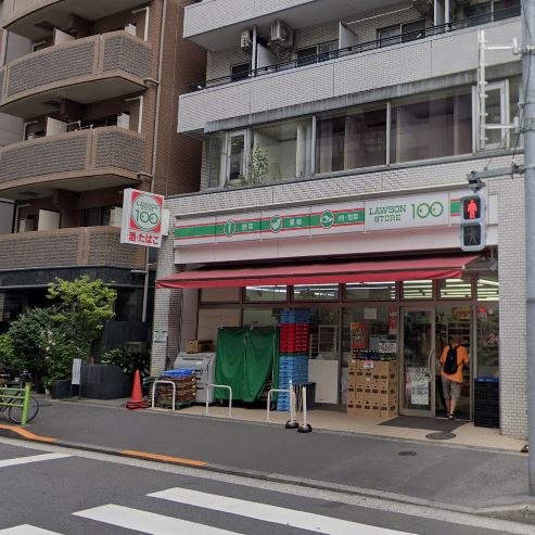 コンビニ　ローソンストア100 LS築地七丁目店（コンビニ）まで118m