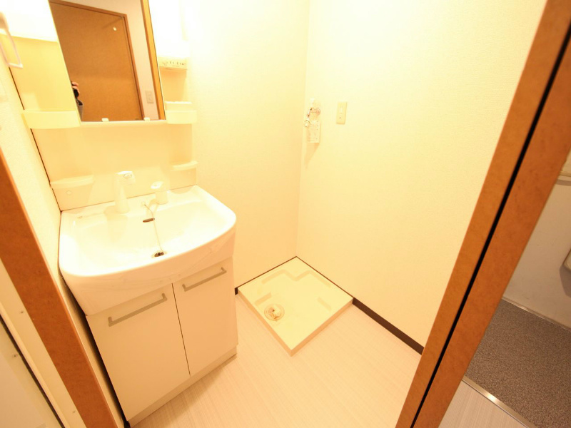 洗面設備　脱衣所　独立洗面台付（シャンプードレッサー付）