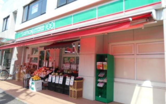 コンビニ　ローソンストア100江戸川三角店（コンビニ）まで100m