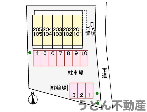 駐車場　うどん県のお部屋探しはうどん不動産へ うどんちゃんとLINE
