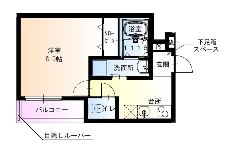 フジパレス西宮久寿川の間取り写真