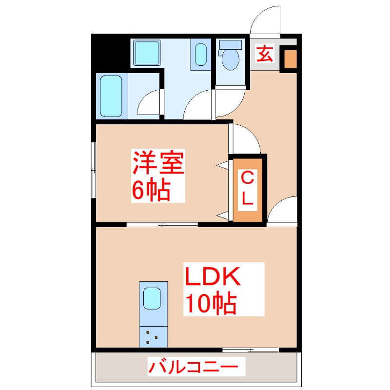 1LDK Mansion in Kagoshima, Kagoshima — photo 2 of 3