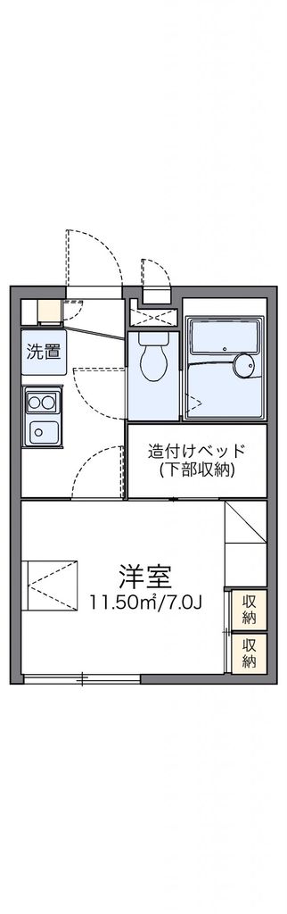 レオパレスピエールBの間取り写真