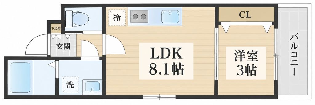 anyre台原Iの間取り写真