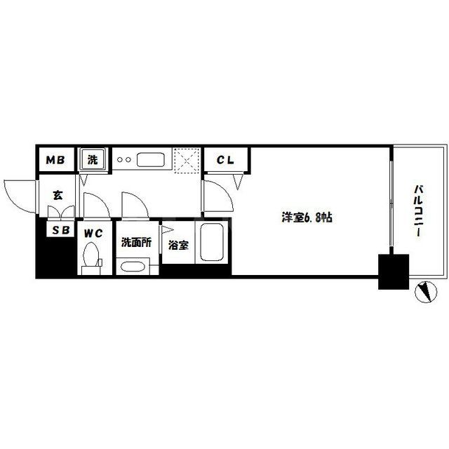 プレサンス立売堀パークシティの間取り写真