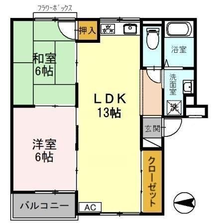 フラワーハイム鶴見の間取り写真