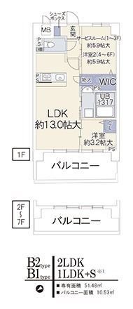地下鉄今里筋線 井高野駅 徒歩8分 7階建 築9年の間取り写真