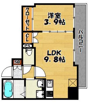 グランパーク 県庁前の間取り写真