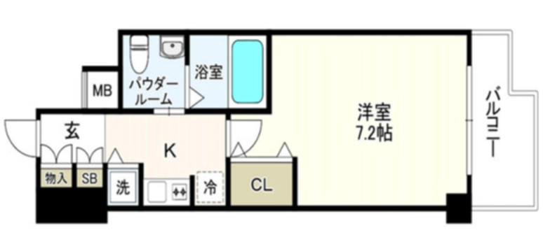 レジュールアッシュ難波リュクスの間取り写真