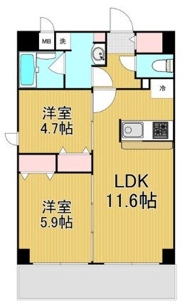 地下鉄谷町線 都島駅 徒歩10分 10階建 築1年の間取り写真