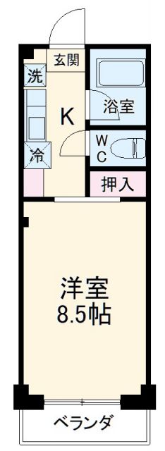 パレス峰2の間取り写真