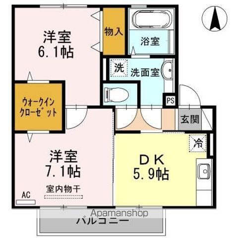メゾンクレール広瀬 B棟の間取り写真