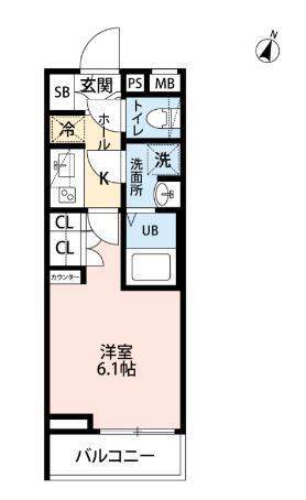 SQUARE CITY NOBORITOの間取り写真