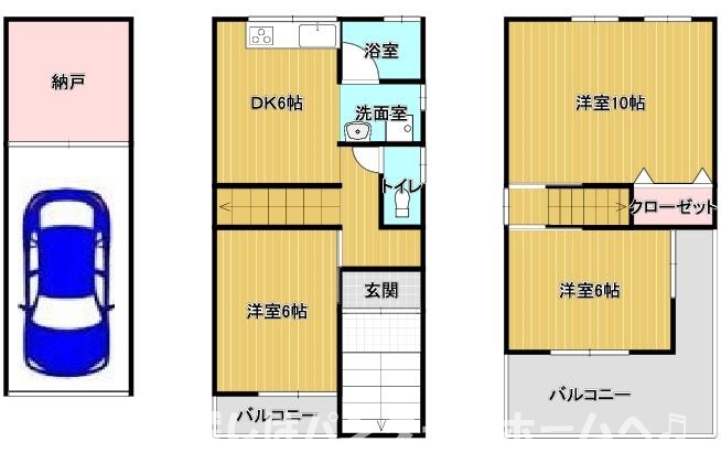 山之上北町貸家の間取り写真