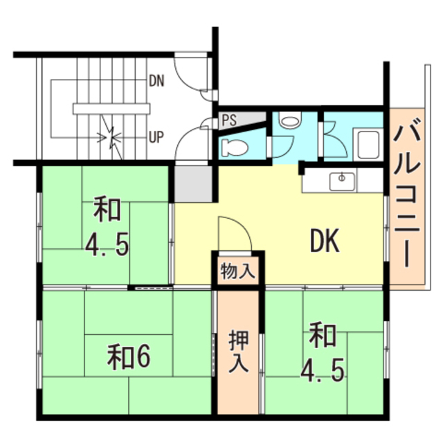 伊川谷2号棟の間取り写真