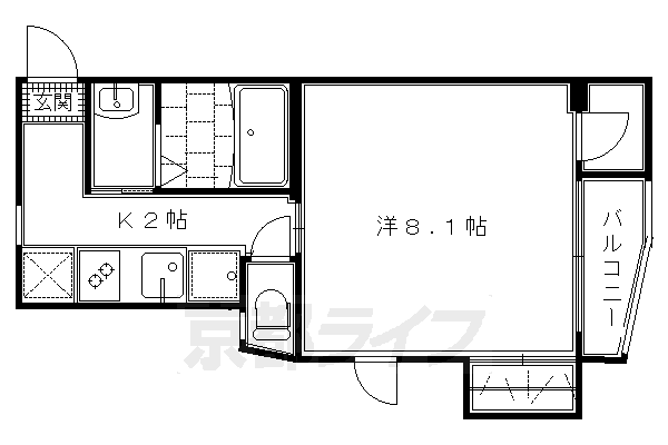 West Court 北白川の間取り写真