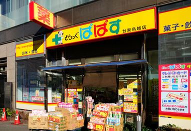 ドラックストア　どらっぐぱぱす台東鳥越店（ドラッグストア）まで309m