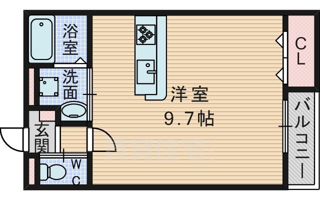 豊中市北条町のアパートの間取り