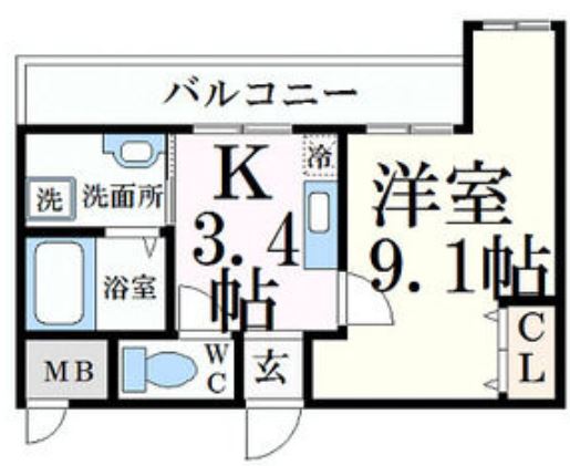 大阪市平野区喜連東のマンションの間取り