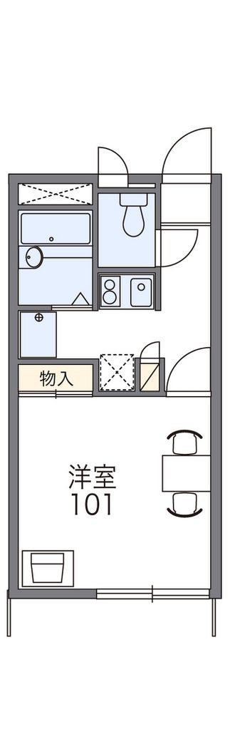 【藤沢市白旗のアパートの間取り】