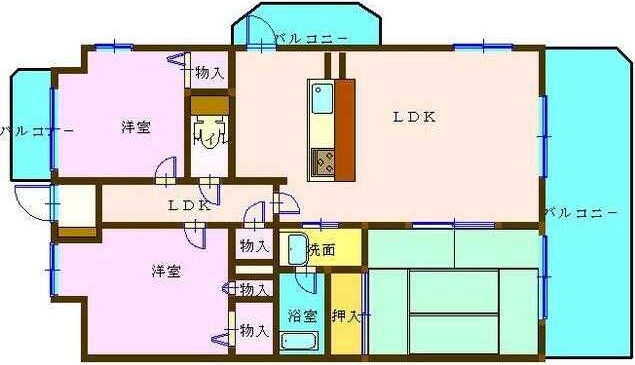 ライオンズマンション徳島佐古六番町の間取り