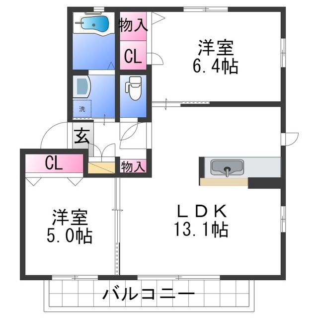 シャーメゾンうのの間取り