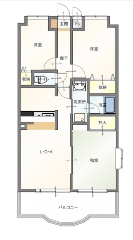 倉敷市日ノ出町のマンションの間取り