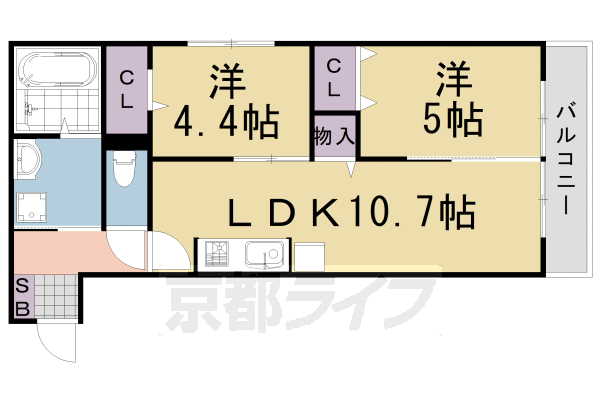 Ｄ－ｒｏｏｍエスポワールの間取り