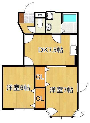 サニーヒルズ青葉台Ｂの間取り