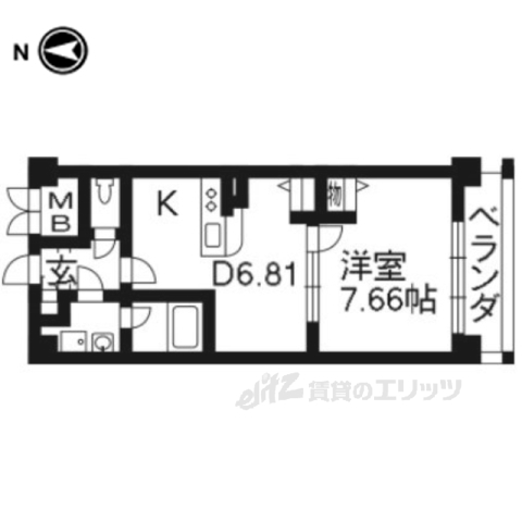 【コンフォーレ栗栖野の間取り】