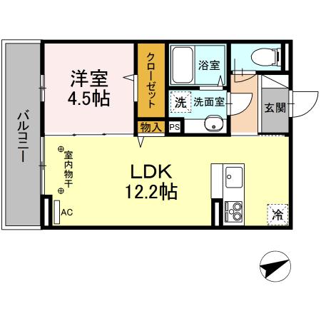 D-room住吉　Ｂの間取り