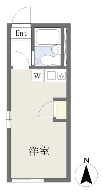 【世田谷区三軒茶屋のアパートの間取り】