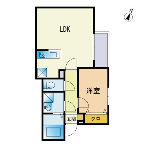 クレオン姪浜弐番館の間取り