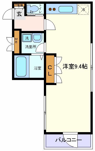 仙台市青葉区大町のマンションの間取り