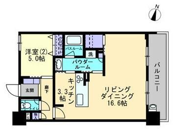 アルファゲートタワー福山駅前の間取り