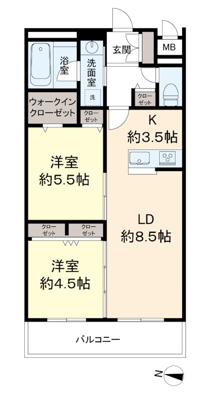 京王ラフィネ橋本テラスの間取り