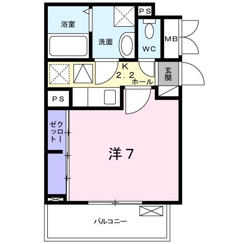 川口市大字峯のアパートの間取り