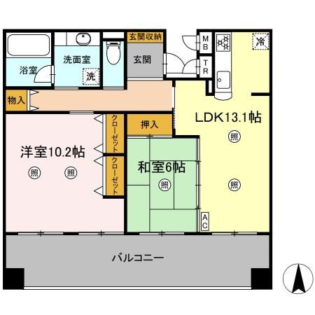 Ｄ’クラディア福島　1302の間取り