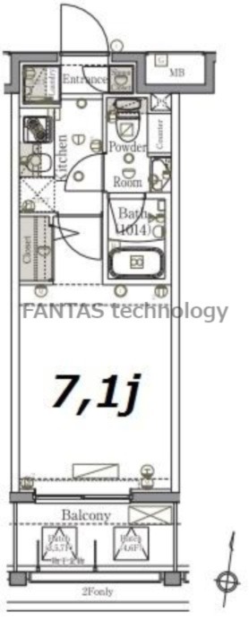 プレセダンヒルズ北千住の間取り