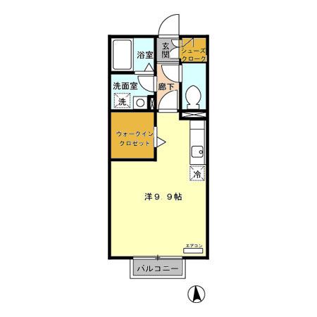 津市下弁財町津興のアパートの間取り