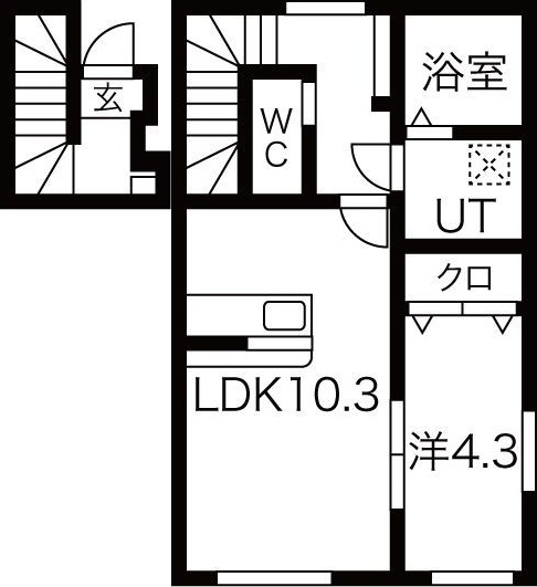 八幡平市大更第２１地割新築の間取り