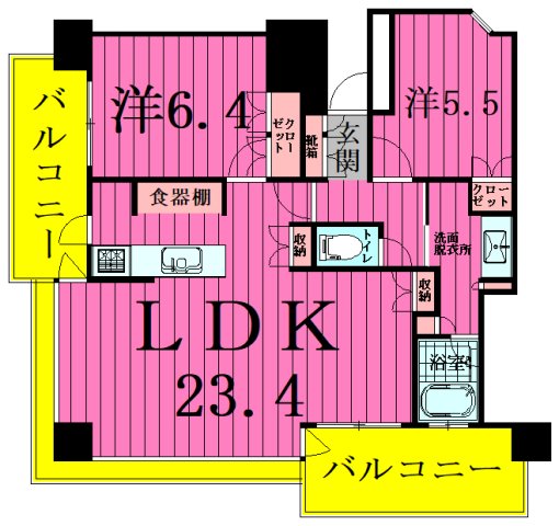 ライオンズタワー柏の間取り