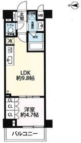 【江東区大島のマンションの間取り】